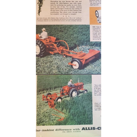 Vintage Allis Chalmers Hay Mowers Magazine Advertisement 1961 - Picture 2 of 2